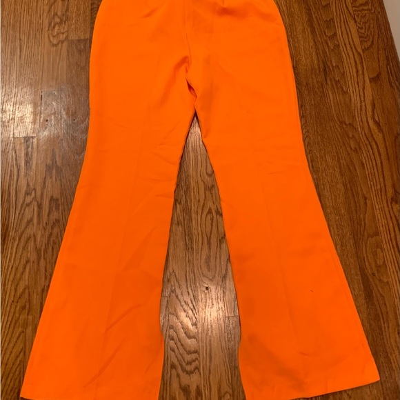 NWT Primark Sz 8 Orange dressy pants wide bottom with slit - Fabulous - Picture 8 of 15